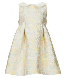 Pippa & Julie Green/Yellow Multi Floral Print Jacquard Dress 